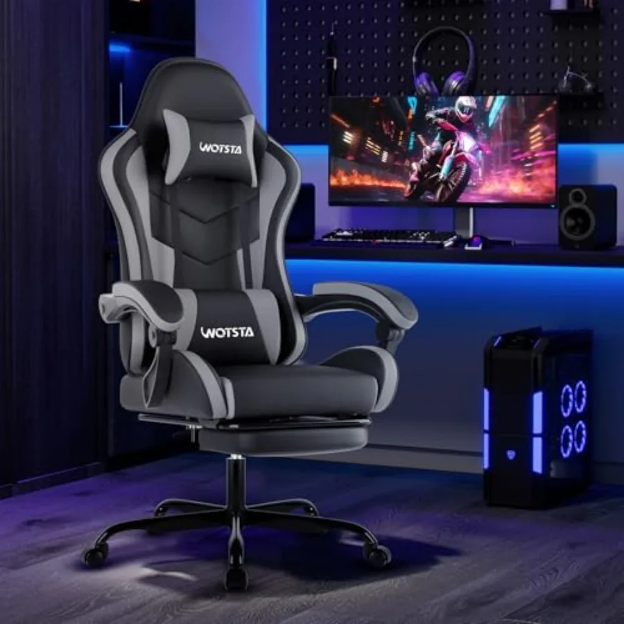 人間工学に基づいたデザインのゲーミングオフィスチェア。フット - Office Furniture のレビューと価格