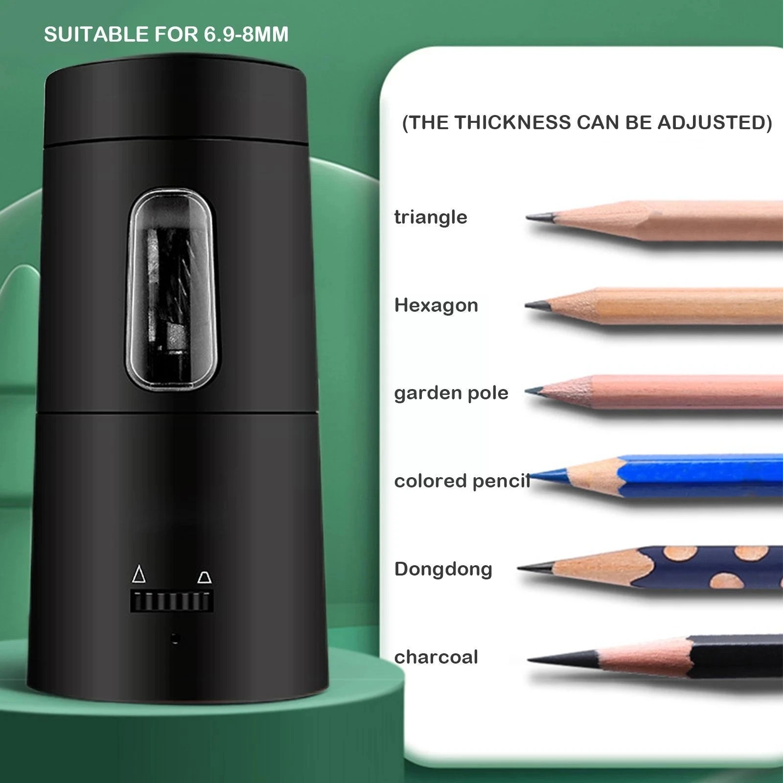 クリエイティブなデザインの自動式電動鉛筆削り。USB充電式で - Electric Pencil Sharpener Usb のレビューと価格
